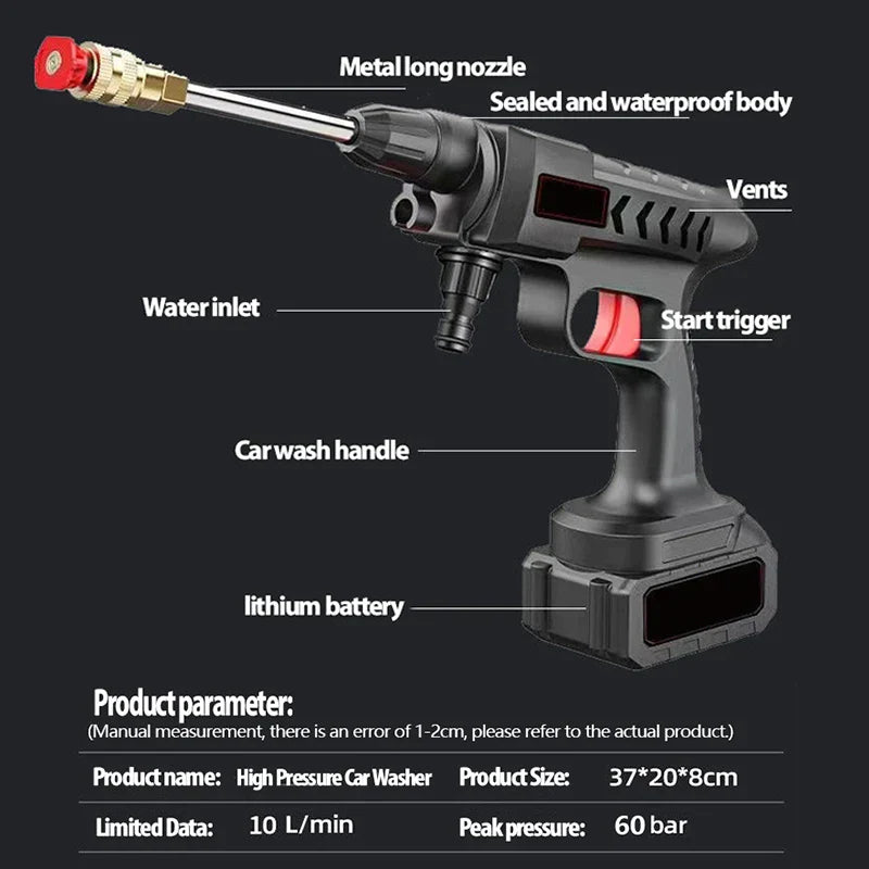 Pressure Washer For Car (Double Battery)